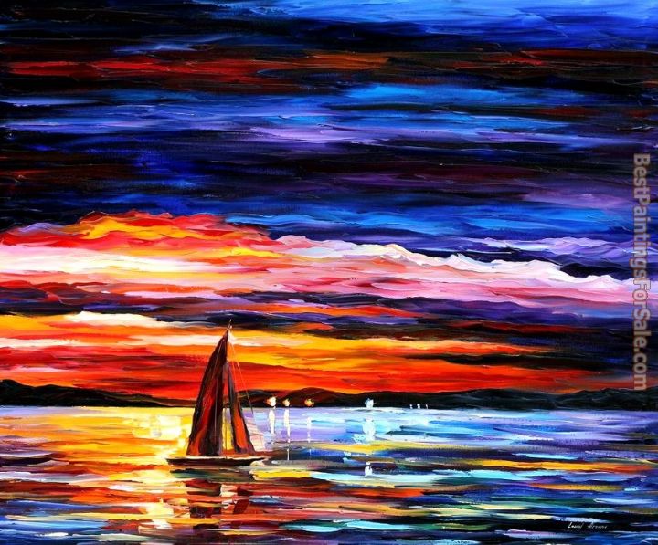 Leonid Afremov night sea